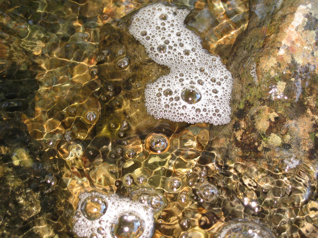 Patterns under water.