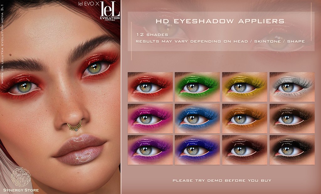 Synergy – Lelutka HD Eyeshadow Applier for EVO/EVO X heads – Milan (Bold)♥