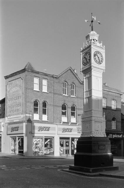 Clock Tower, High St, South Norwood, Croydon, 1991, 91-1a-45