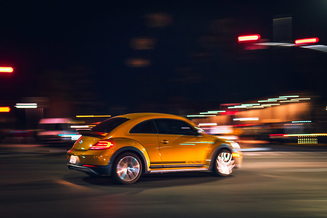 VW Beetle Light Trails in Palm Springs