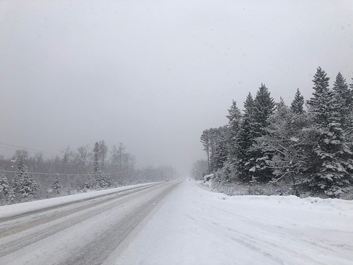 Northern Ontario - Back driving into the blizzard