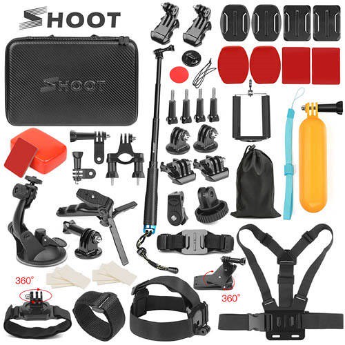 SHOOT Action Camera Accessories for GoPro Hero 9 8 7 6 5 Black Xiaomi Yi 4K SJCAM SJ8 Pro M20 Eken H9 Go Pro Mount for Sony Set 📷✴ | by lhiamssportsgear