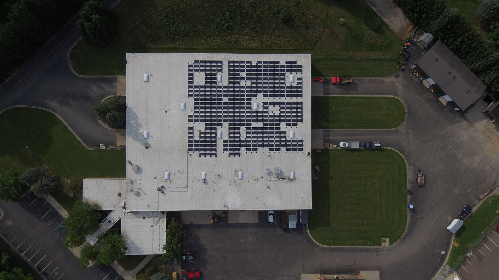 New Solar Panels At Meridian Township Service Center
