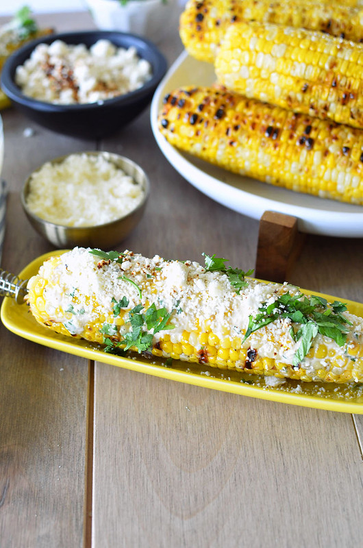 Elotes - Grilled Mexican Street Corn {gluten-free with dairy-free option}