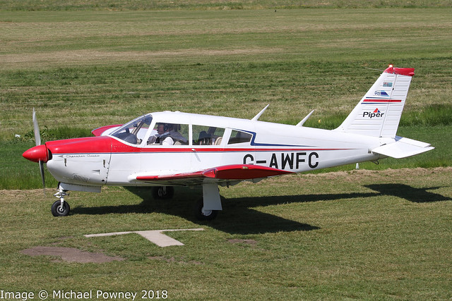 G-AWFC - 1968 build Piper PA-28R-180 Cherokee Arrow, visiting Barton