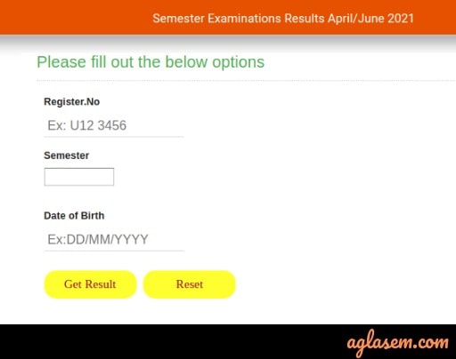 AVC College End Sem Exam Result April-June 2021