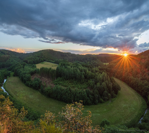 Houfels viewpoint by Alfonso Salgueiro | Photography, A beautiful evening spent around this area in the Ésilek region of Luxembourg. 

Despite the orange 