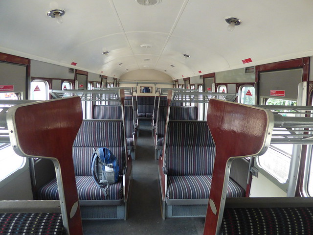 Class 207 DMU interior, real seats! Spa Valley Railway.