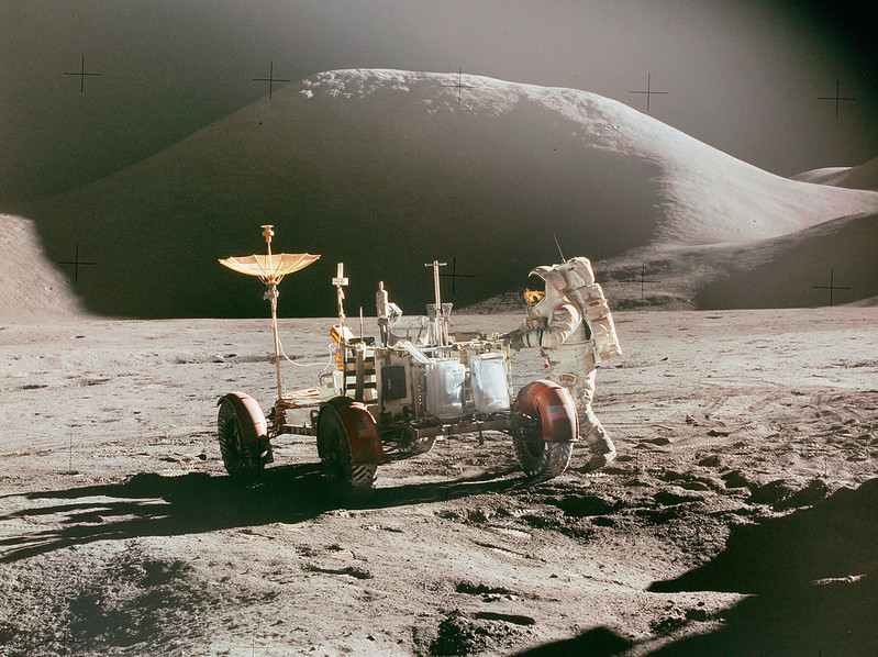 Apollo 15 - Jim Irwin at the LRV