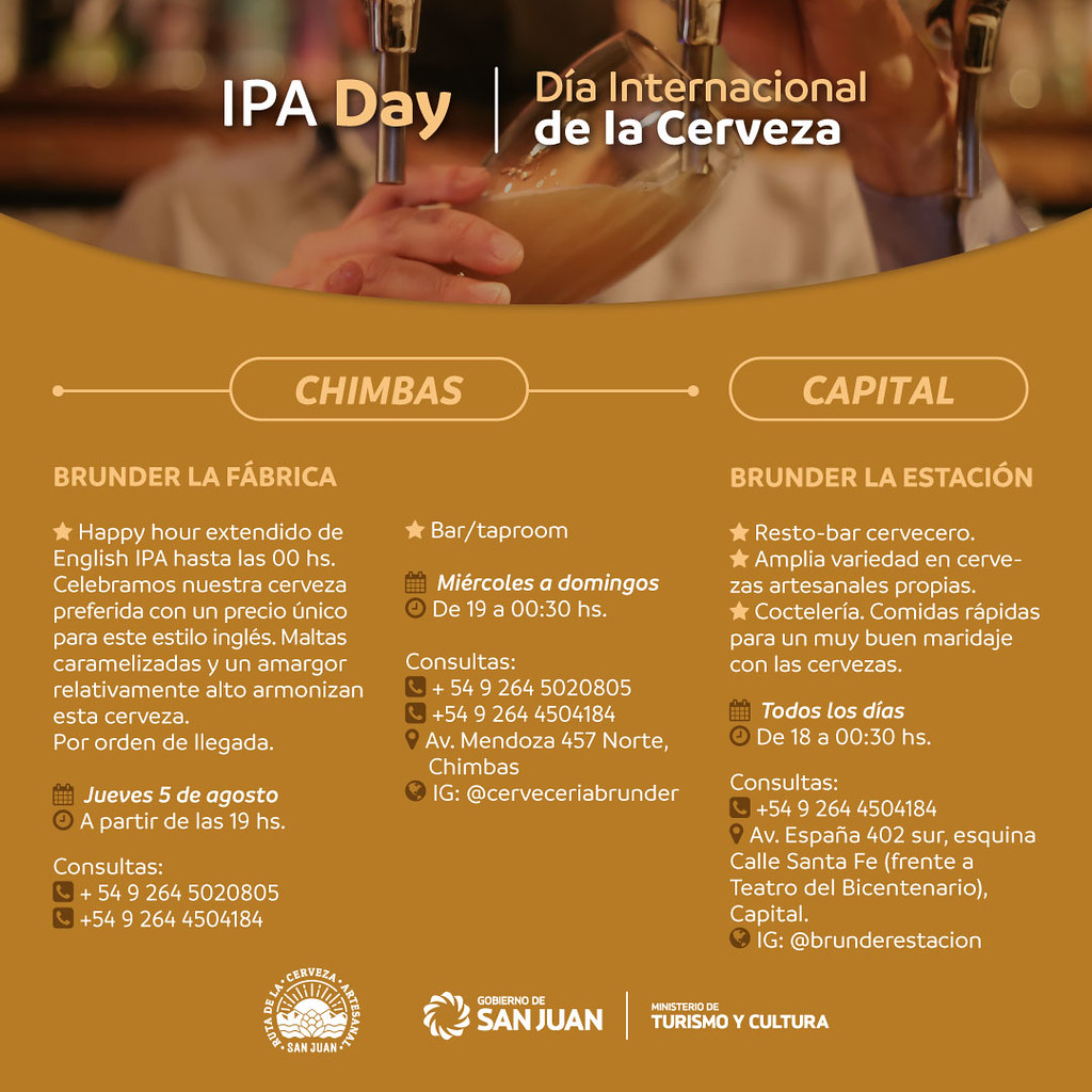 San Juan se suma con promociones y festejos por el Día Internacional de la Cerveza