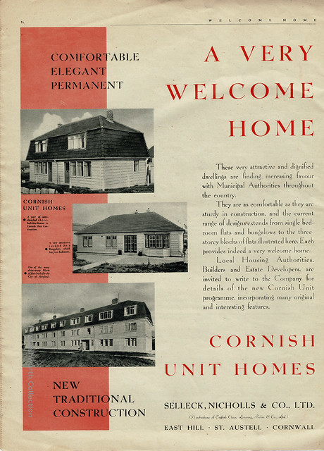 Cornish Unit Homes : advert in Daily Mail Royal Tour Souvenir, 1954