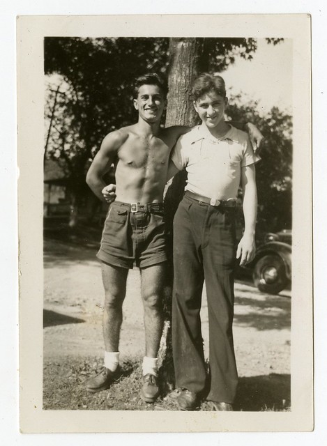 Two young men, Kenoza Lake, NY, August 1938