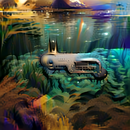 'a submarine' Aleph2Image v2 Delta Text-to-Image