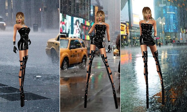 Extreme Heels in NYC Rain
