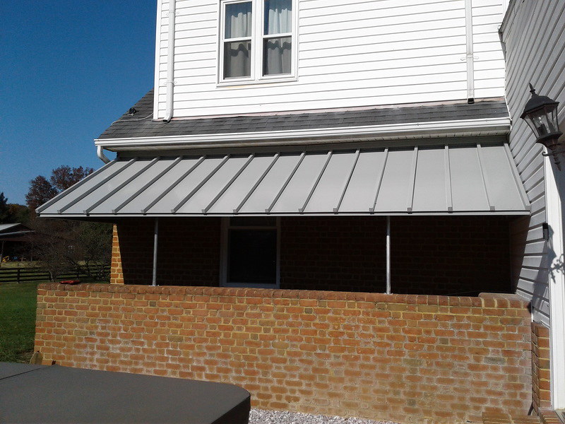 architectural-shade-corregated-metal-stairwell-Hoffman Awning Baltimore & DC