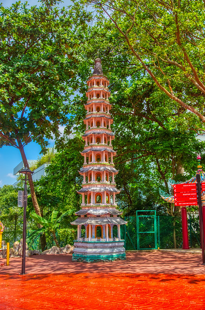 Pagoda at Haw Par Villa in Singapore