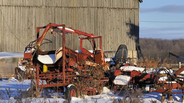 Rusting away - abandoned farm equipment, Caledon, Ontario.