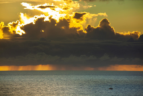 sunset by hiroki.sato, sunset okinawa sea cloud sky canon nature