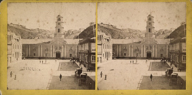 la antigua Intendencia de Valparaiso es diseño de Charles Wood, la fecha no está definida aun, Autor Bischoff y Spencer por lo que debe ser entre 1875 y 1878