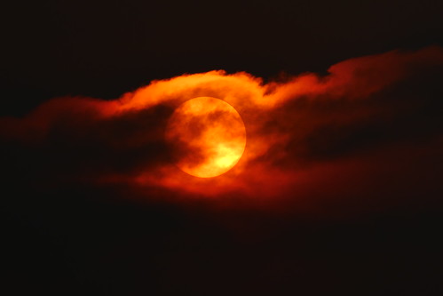 sun orange clouds