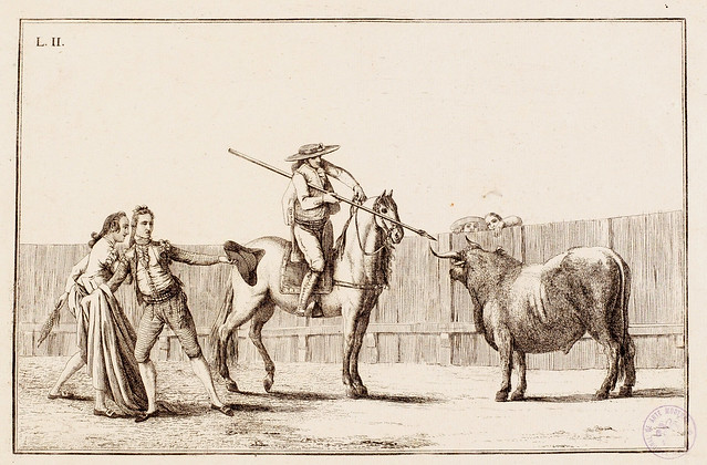 La suerte de toros en una Plaza de Toros como la de Santiago de Chile allá por 1760