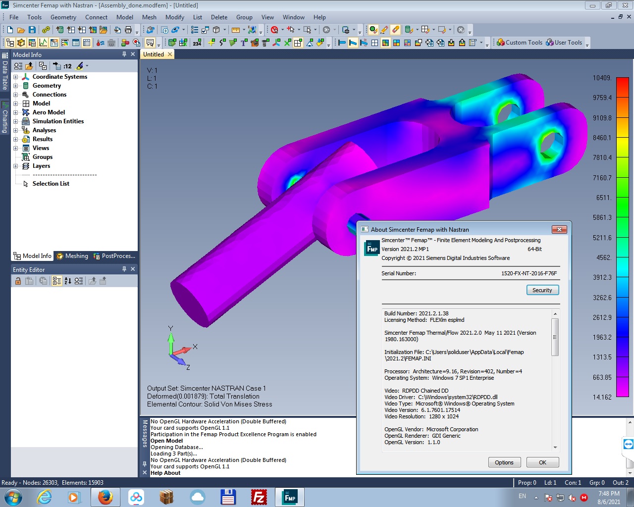 Working with Siemens Simcenter FEMAP 2021.2.1 with NX Nastran full