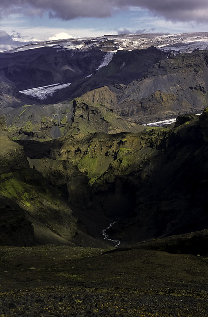 View from near the Heljarkambur Ridge, Iceland - 2002