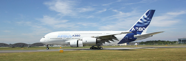 Airbus A380. Farnborough Air Show 2014.