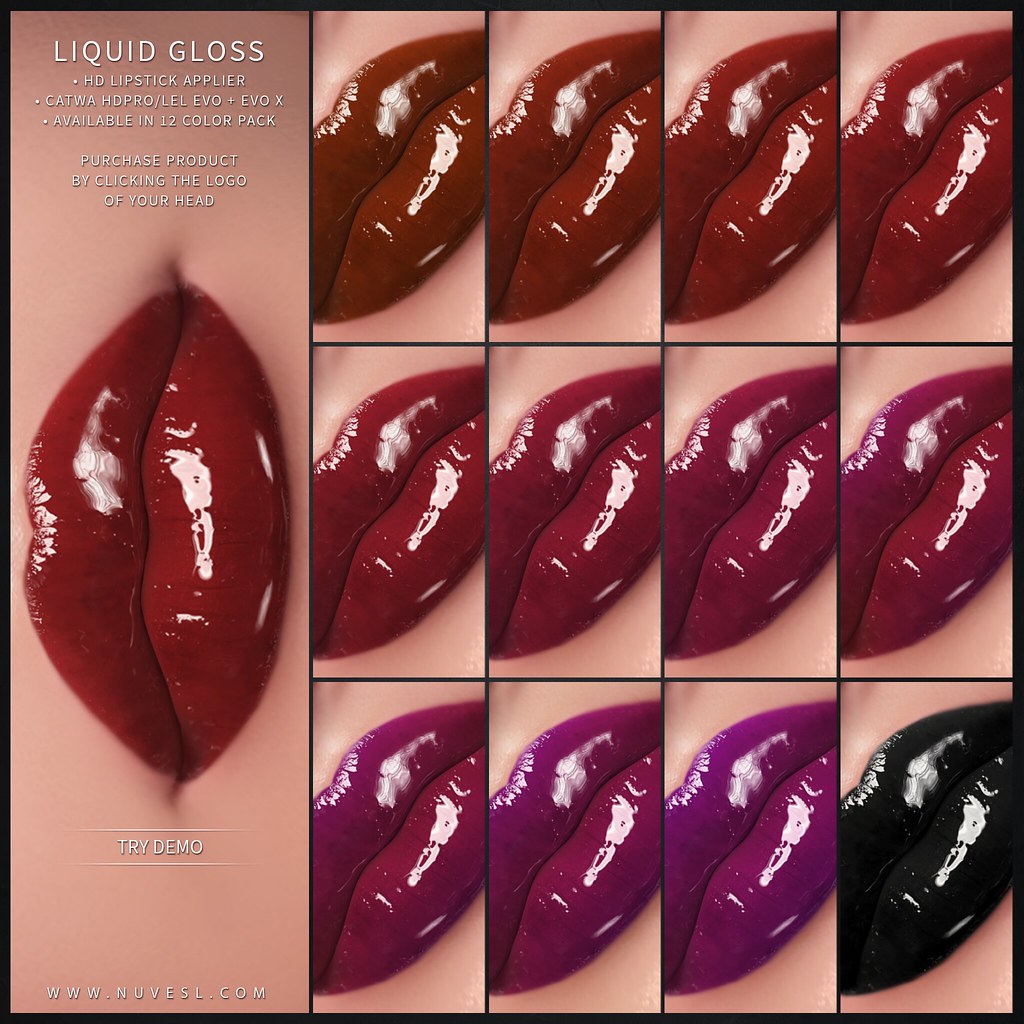 Liquid gloss lipstick – Lelutka Evo classic + Evo x and Catwa HDPRO