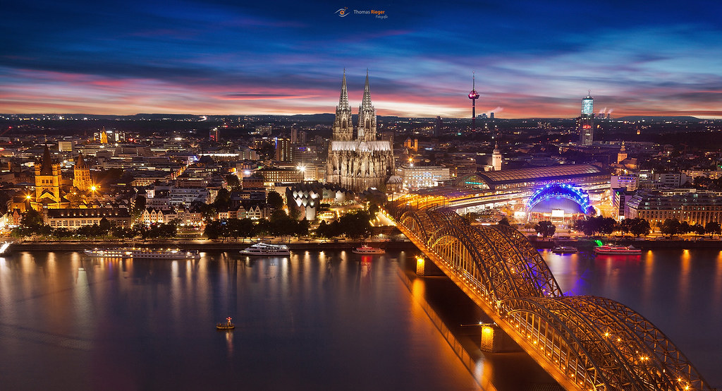Cologne at the blue hour