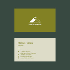 Minimal business card template vector photo attachable for travel agency