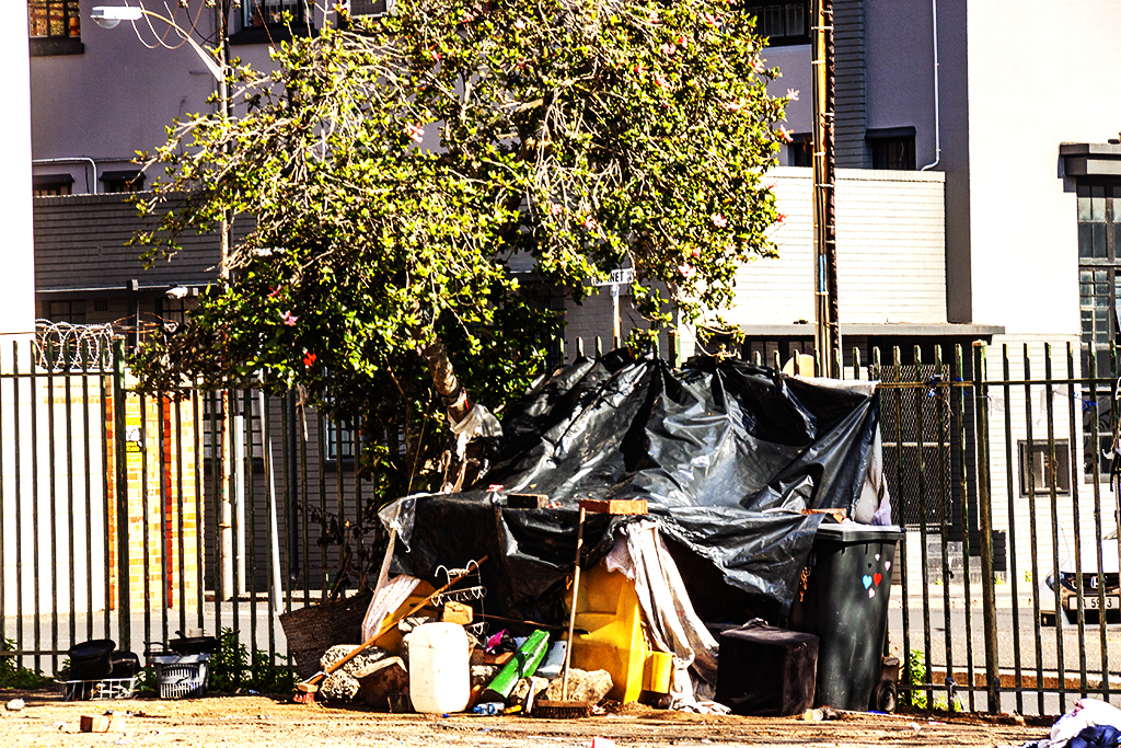 Makeshift dwelling on 8-11-21--Cape Town