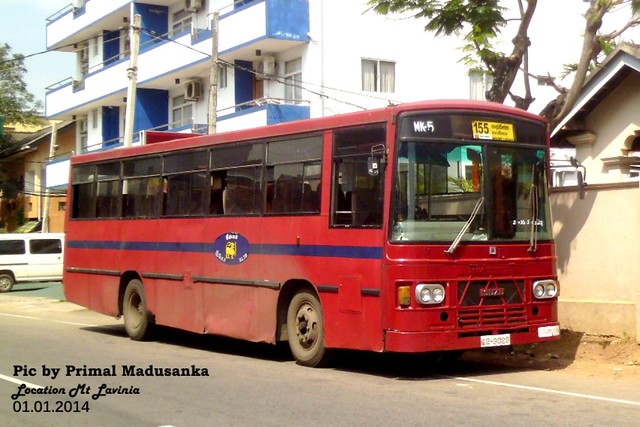 62-9029 Mattakkuliya Depot - Isuzu MT 112 Wesco B type bus at Mt Lavinia in 01.01.2014