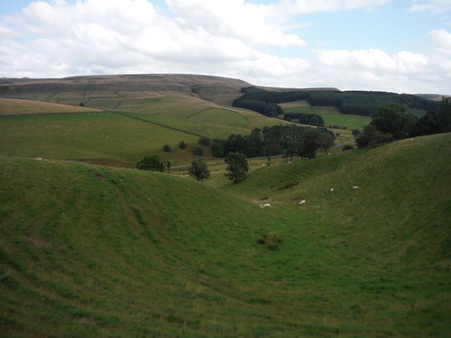 View across Clough Brook valley to Whetstone Ridge, from lane above Bottom-of-the-Oven SWC Walk 389 - Buxton to Macclesfield