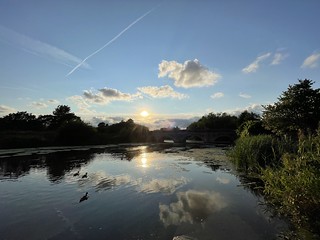 Cattawade Pond at sunset
