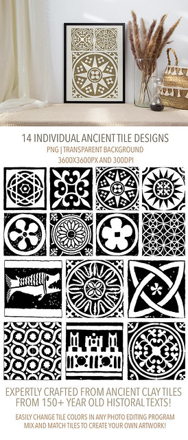 Ancient Tileworks Vector Pattern Collection