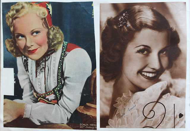 1930s 'Film Stars' Scrapbook - Page 8 - Sonja Henie, Anita Louise