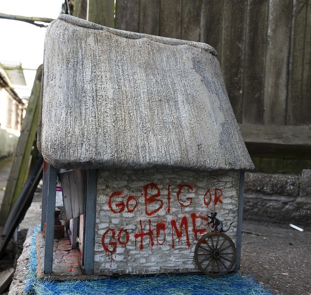 Banksy Graffiti house Merrivale Model Village