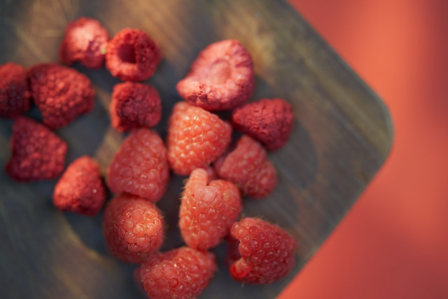 Freeze-dried raspberries