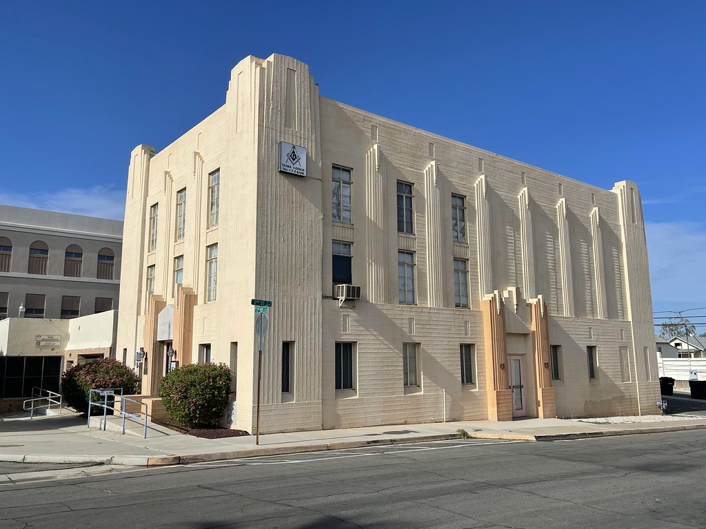 Masonic Temple in Yuma, Arizona. Paul Chandler August 2021.