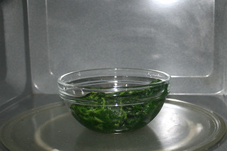 03 - Defrost spinach in microwave / Spinat in Mikrowelle auftauen