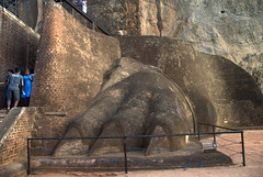 Paws of the Lion carved into the Sigiriya Monolith
