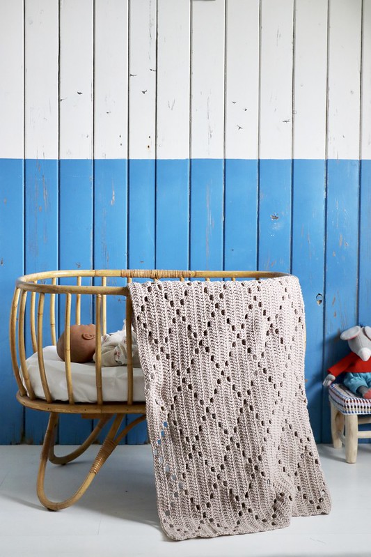 natural baby blanket - crochet pattern
