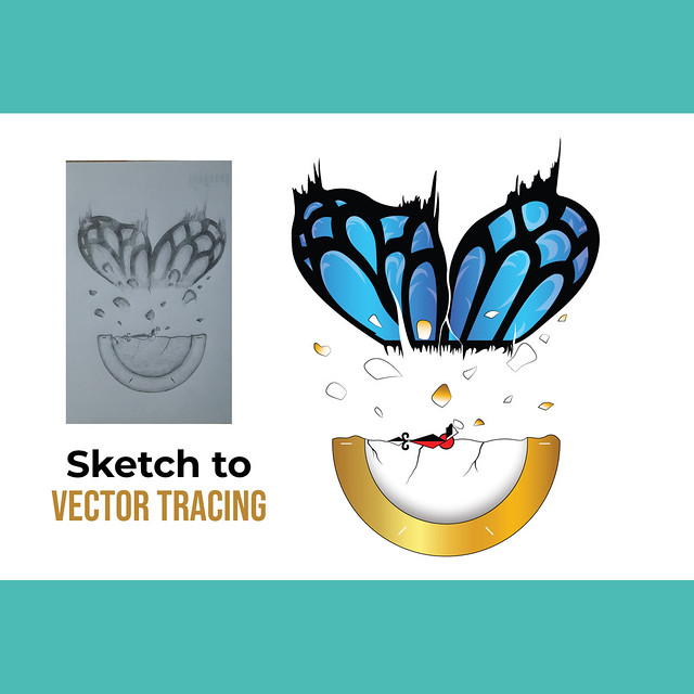 Sketch to Vector Tracing or Redraw Logo
