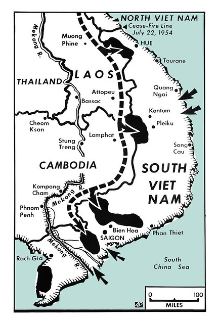 VIETNAM WAR 1961 - Maps  Viet Cong Centers Infiltration
