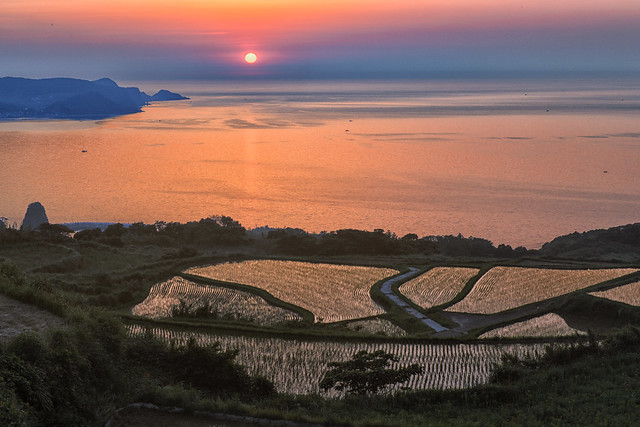 Sunset on the rice terraces