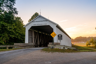 State Sanatorium Covered Bridge at Sunrise - Rockville, Indiana