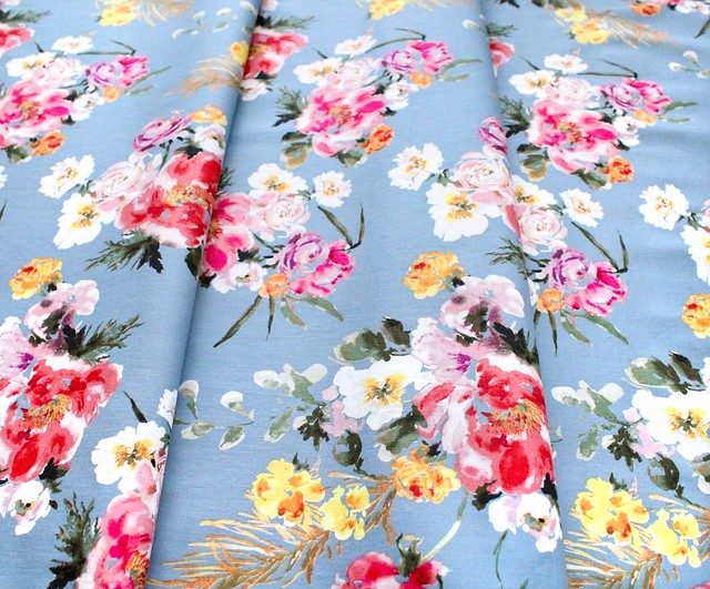 Windham Fabrics Wildflower 52252-6 Coral Charm Dusk