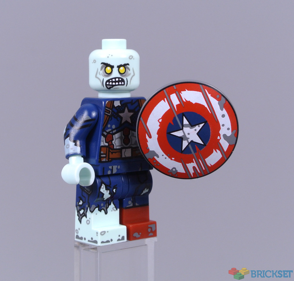 LEGO Superheroes - Captain America minifig with Shield and Hair