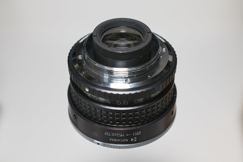 C.E.ROKKOR+Φ51→M52x0.75F Adapter+Nikon BR2A